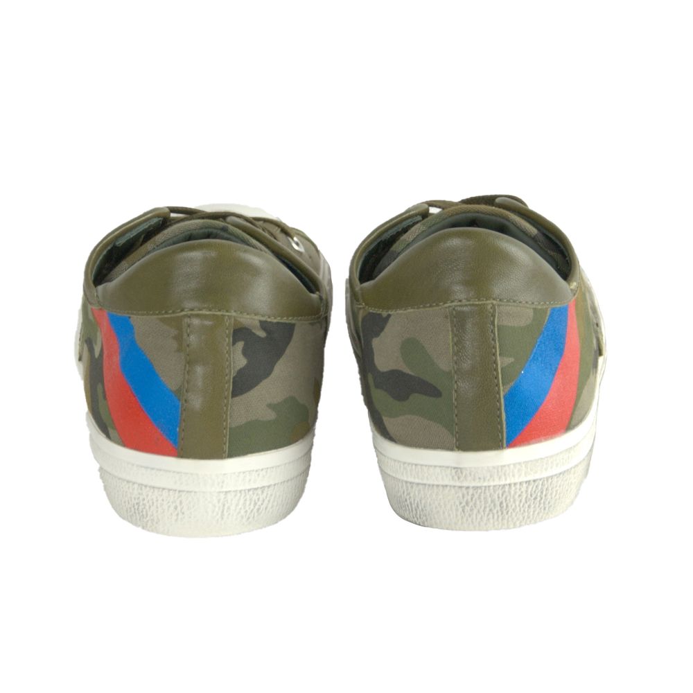 Sneaker da uomo in pelle verde