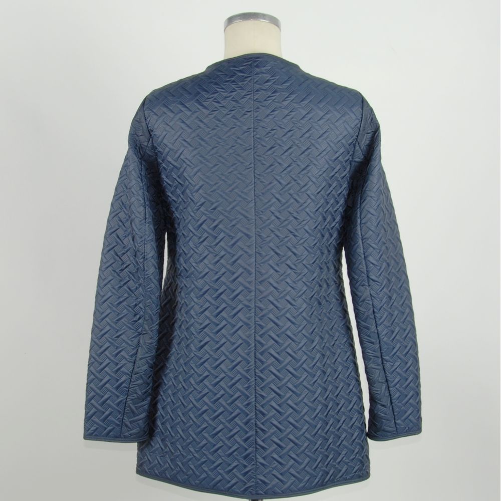 Blaue Polyester-Damenjacke