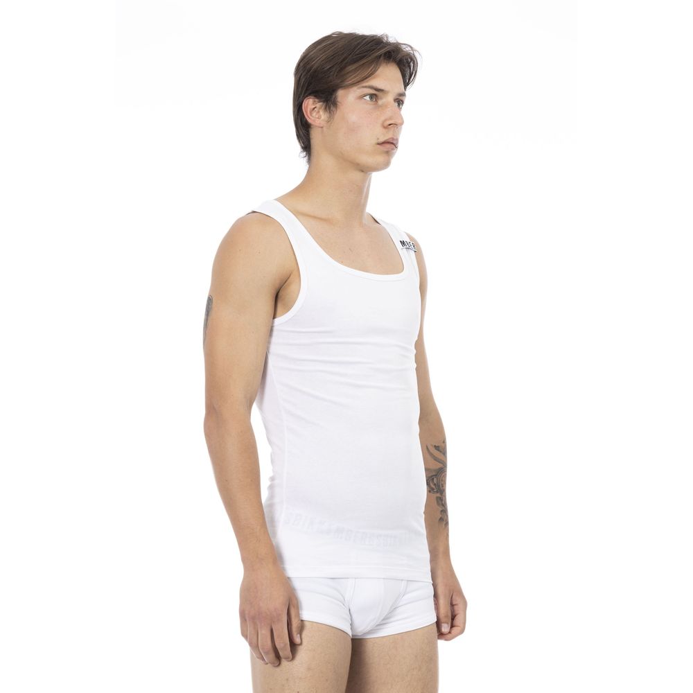 Weißes Herren-Tanktop aus Baumwolle