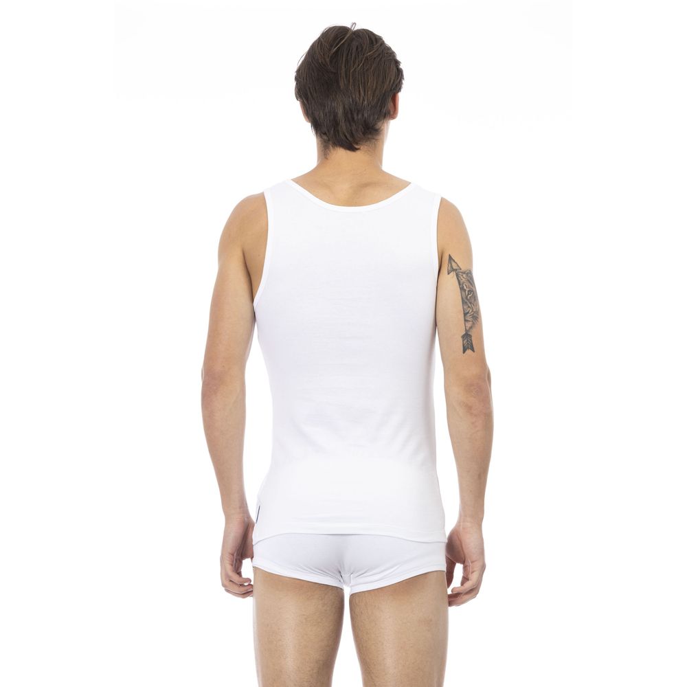 Weißes Herren-Tanktop aus Baumwolle