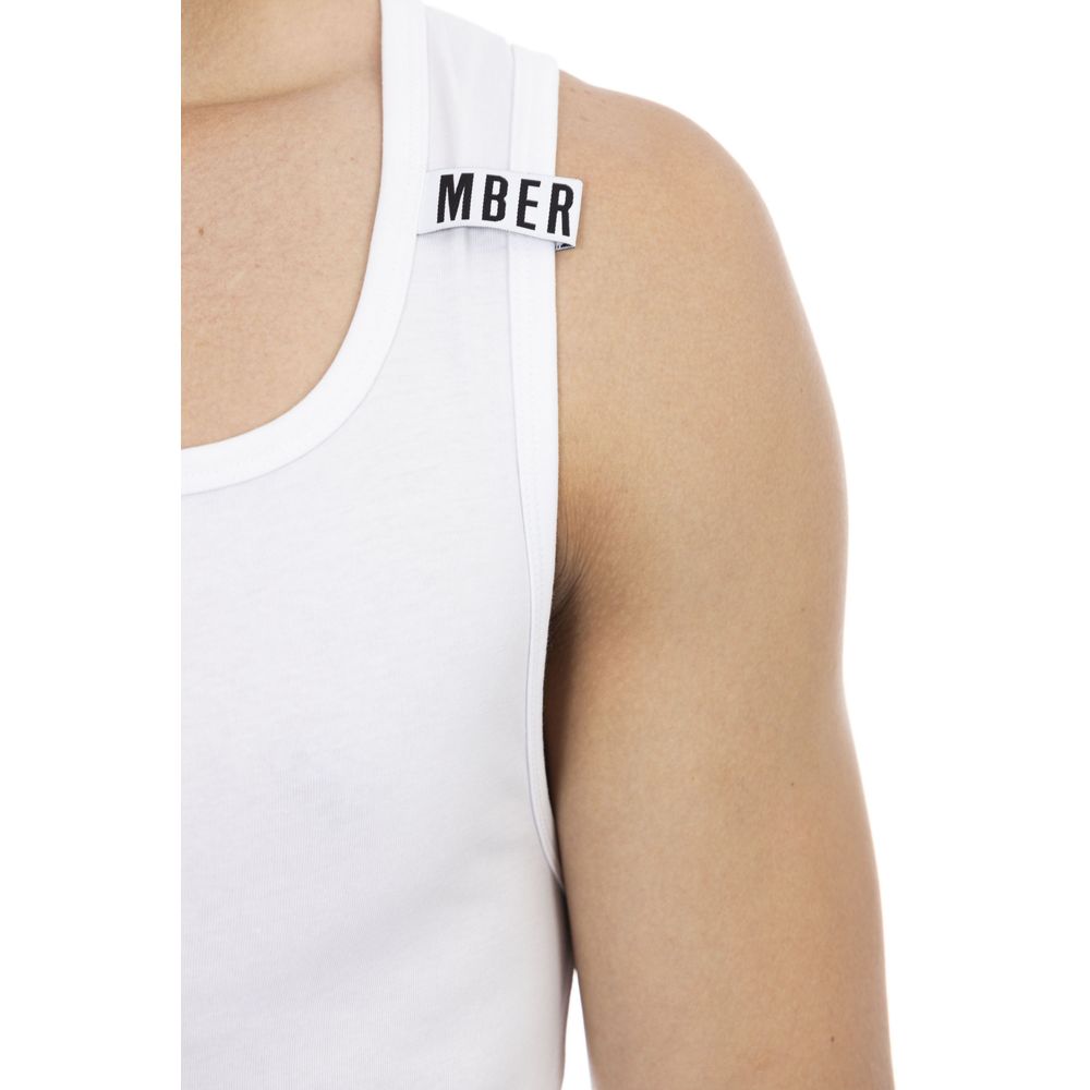 Weißes Herren-Tanktop aus Baumwolle