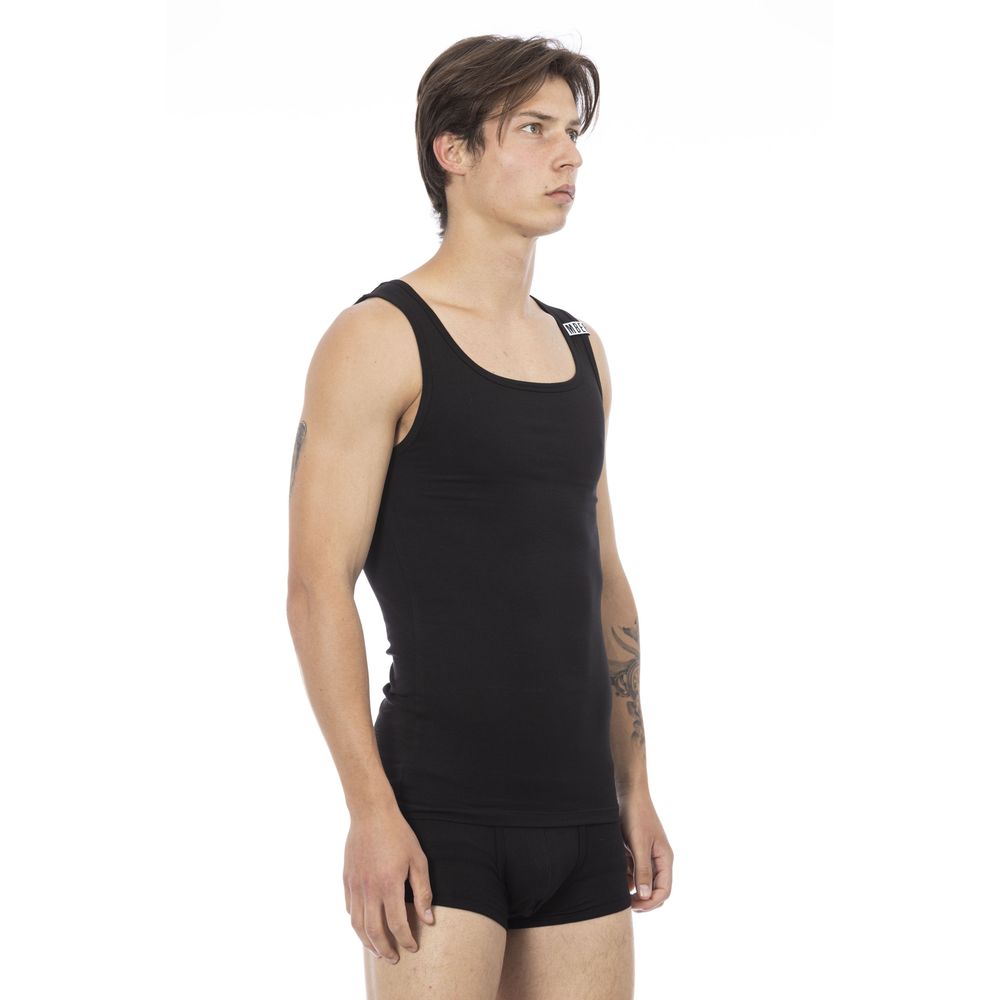 Schwarzes Herren-Tanktop aus Baumwolle
