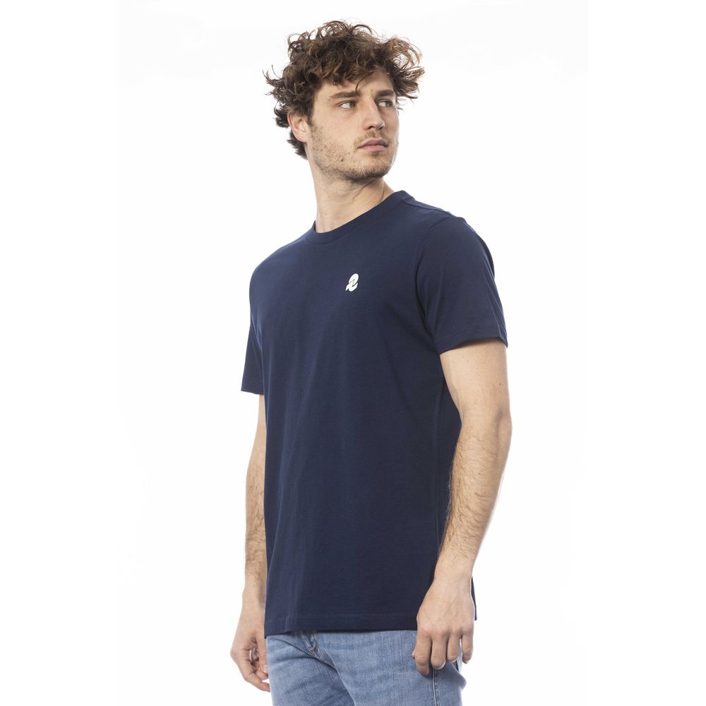 Blaues Herren-T-Shirt aus Baumwolle