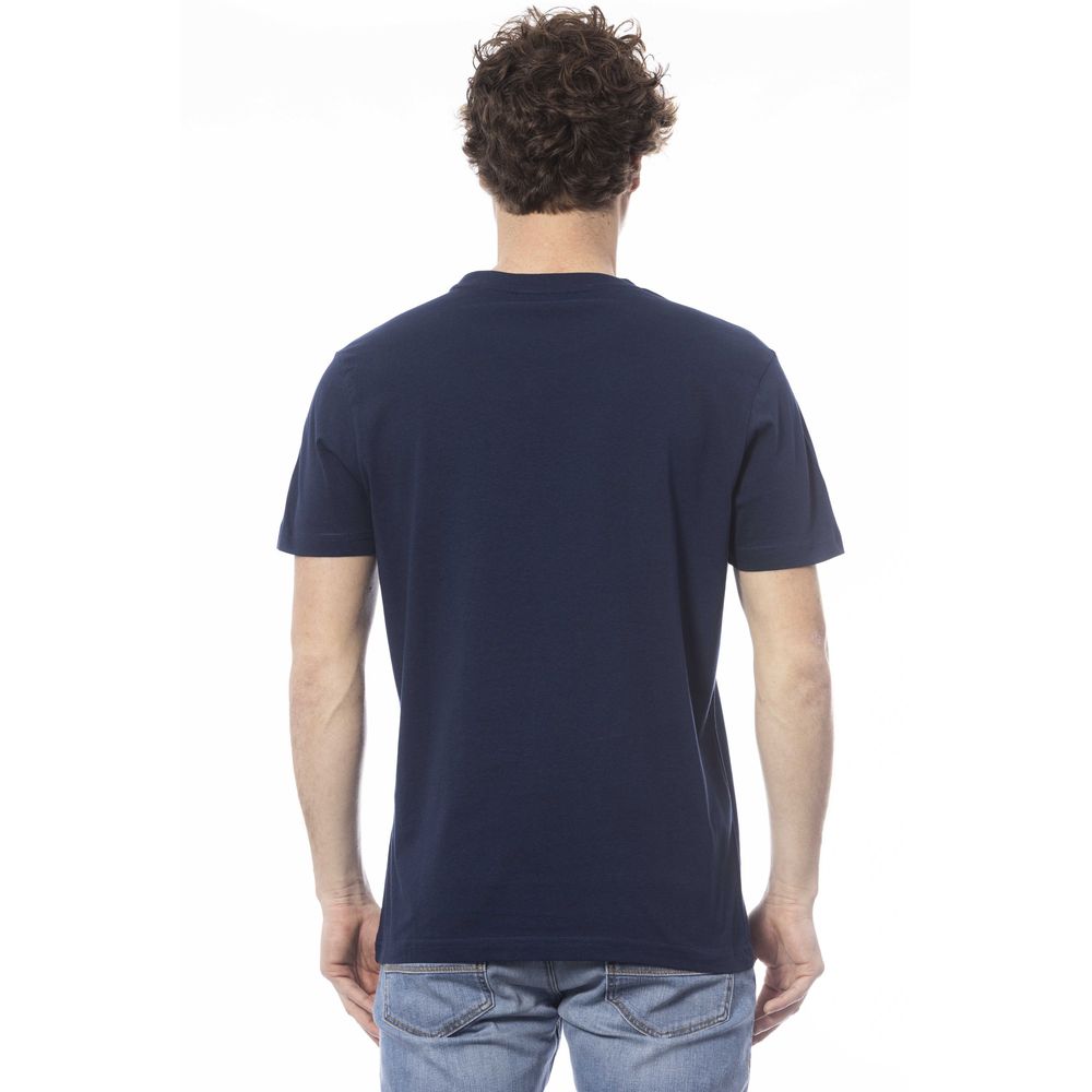 Blaues Herren-T-Shirt aus Baumwolle