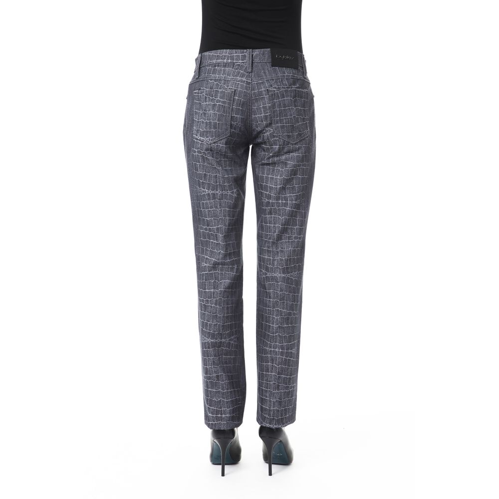 Schwarze Viskose-Damenhose