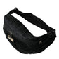 Black Nylon Logo Plaque Belt Waist Fanny Pack Bag