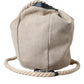 Beige Canvas Stoff Eimer Sack Beutel Handtasche Tasche