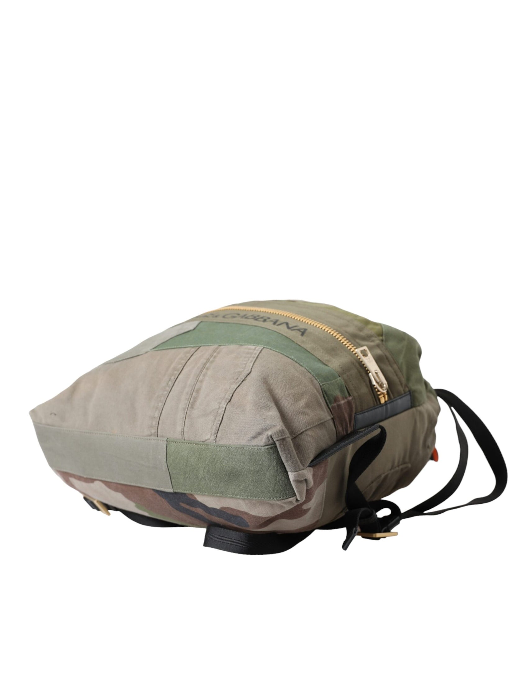 Zaino con patchwork verde militare