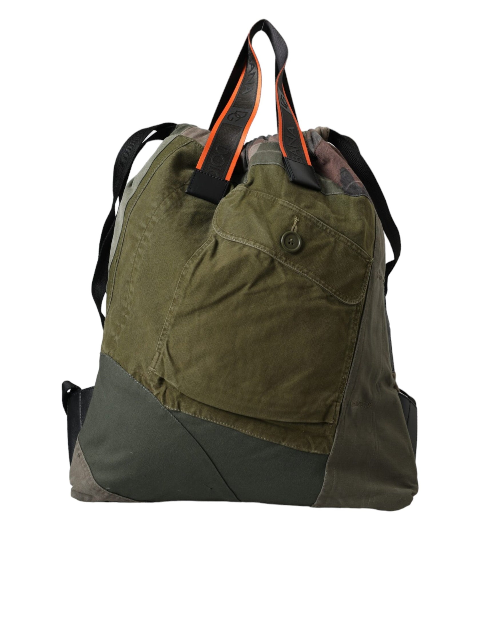 Zaino con patchwork verde militare