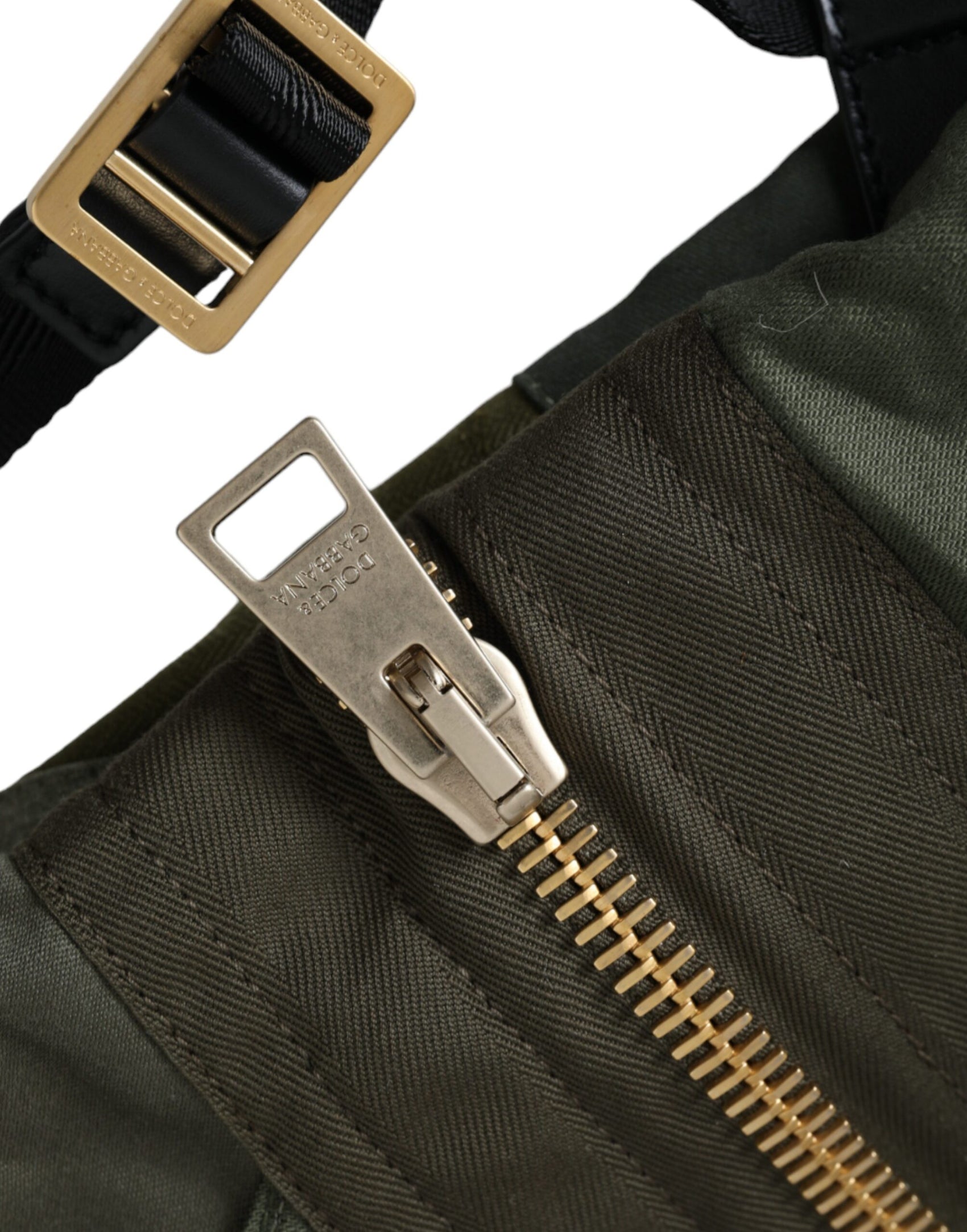 Zaino con patchwork verde militare