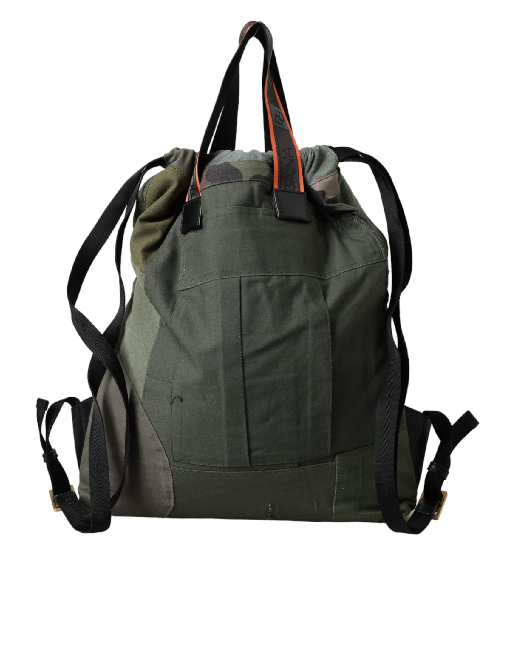 Zaino con patchwork verde militare