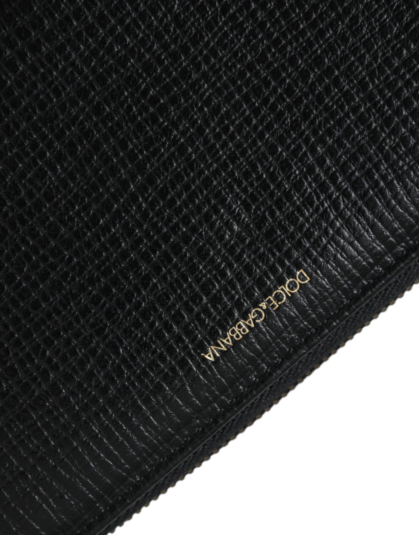 Schwarzes Continental-Portemonnaie aus Leder mit Logo-Patch und Rundum-Reißverschluss