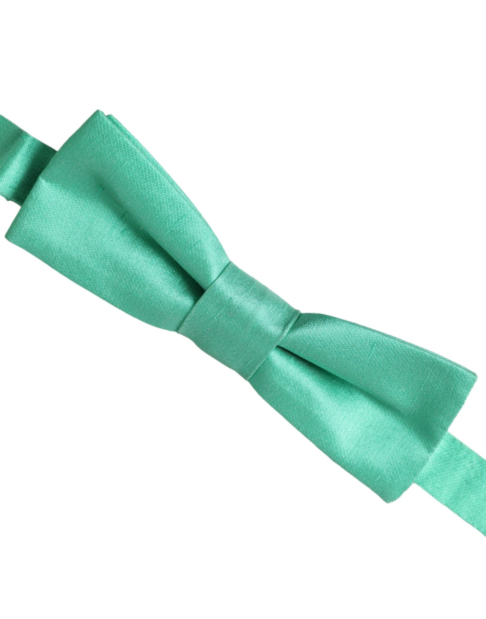 Papillon da uomo regolabile in seta verde menta