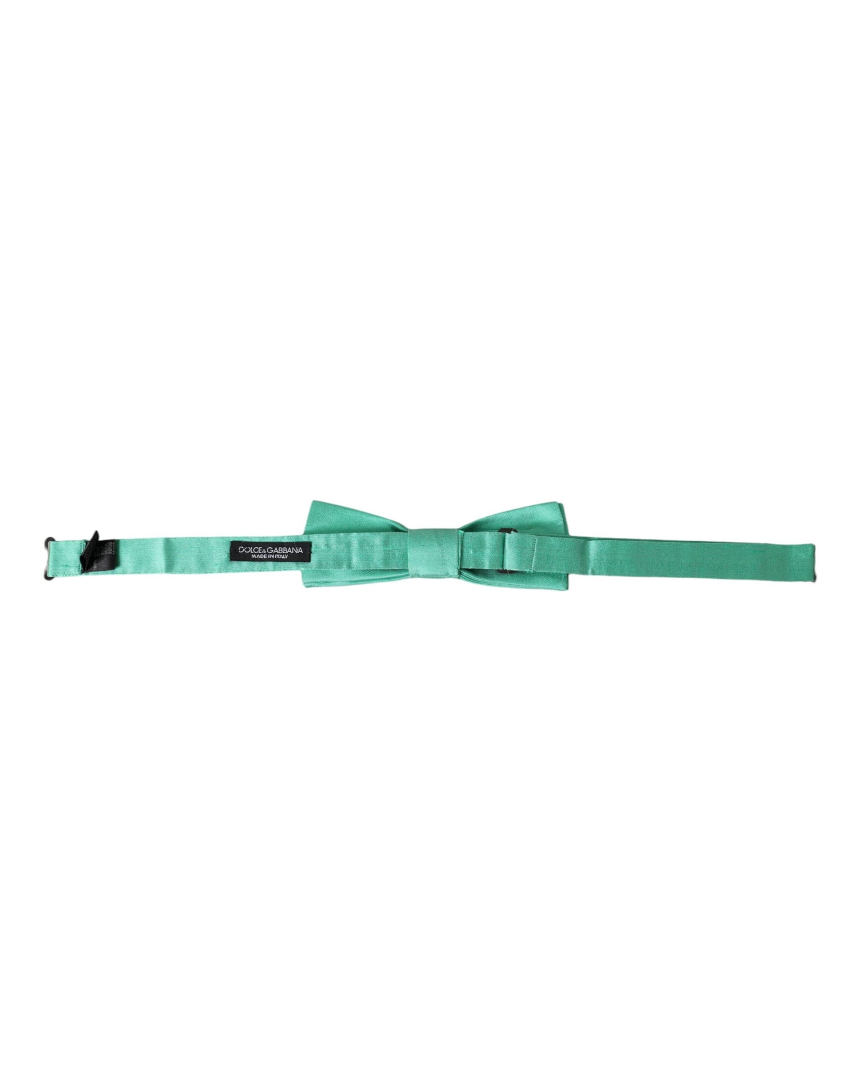 Papillon da uomo regolabile in seta verde menta