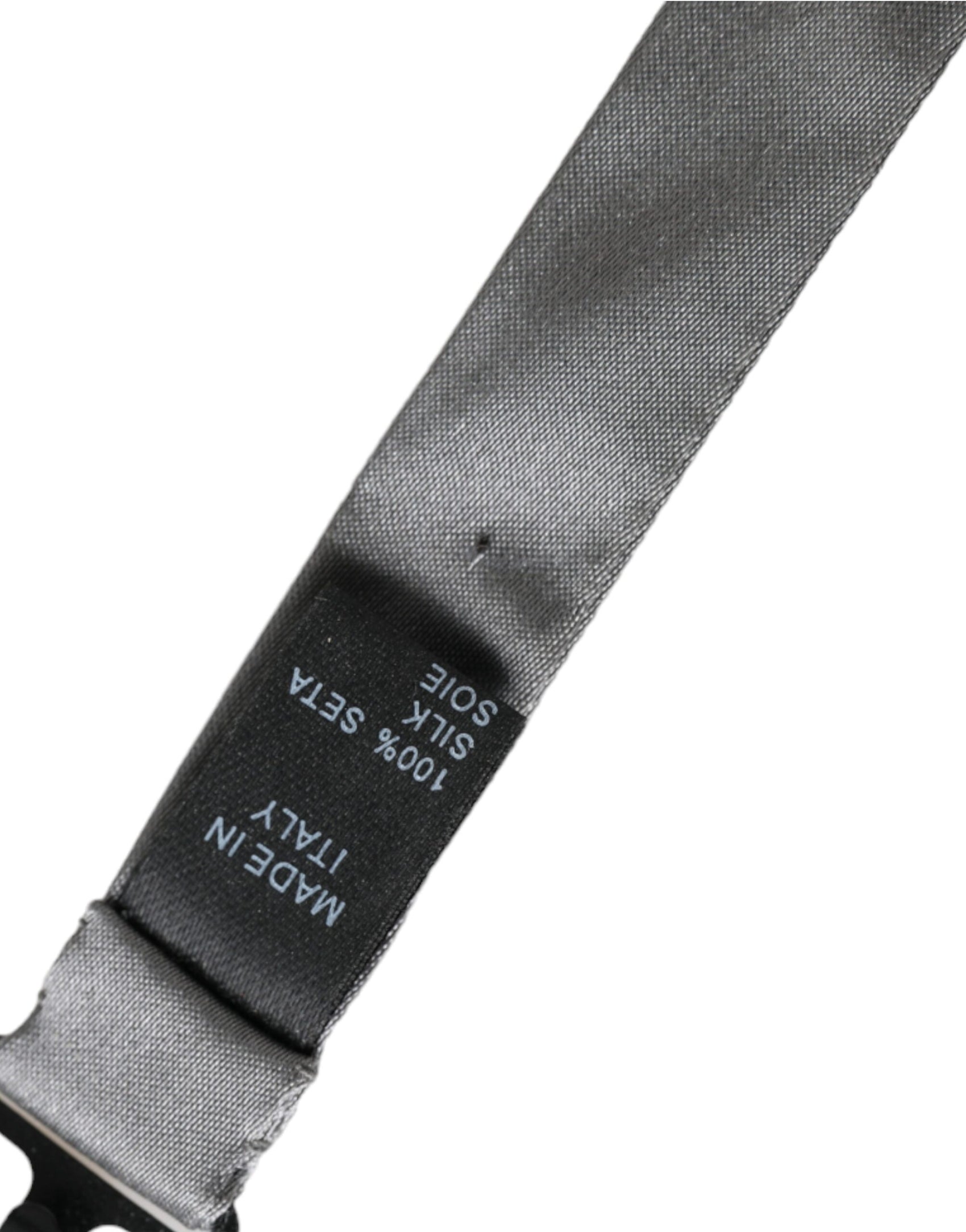 Papillon da uomo con collo regolabile in raso di seta grigio