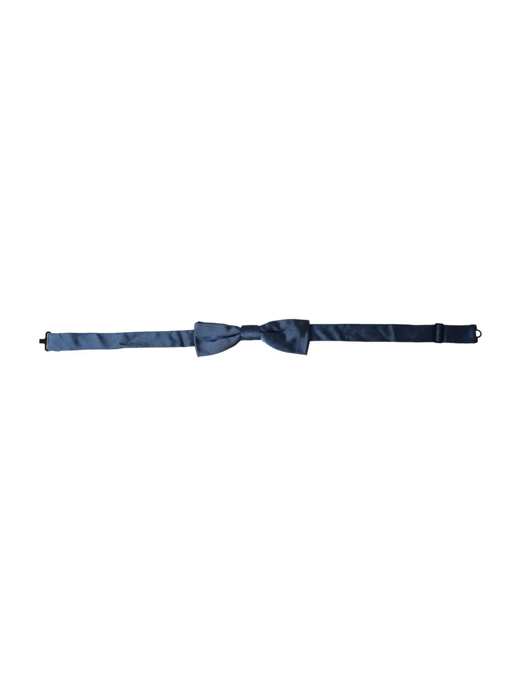 Papillon da uomo regolabile in raso di seta blu