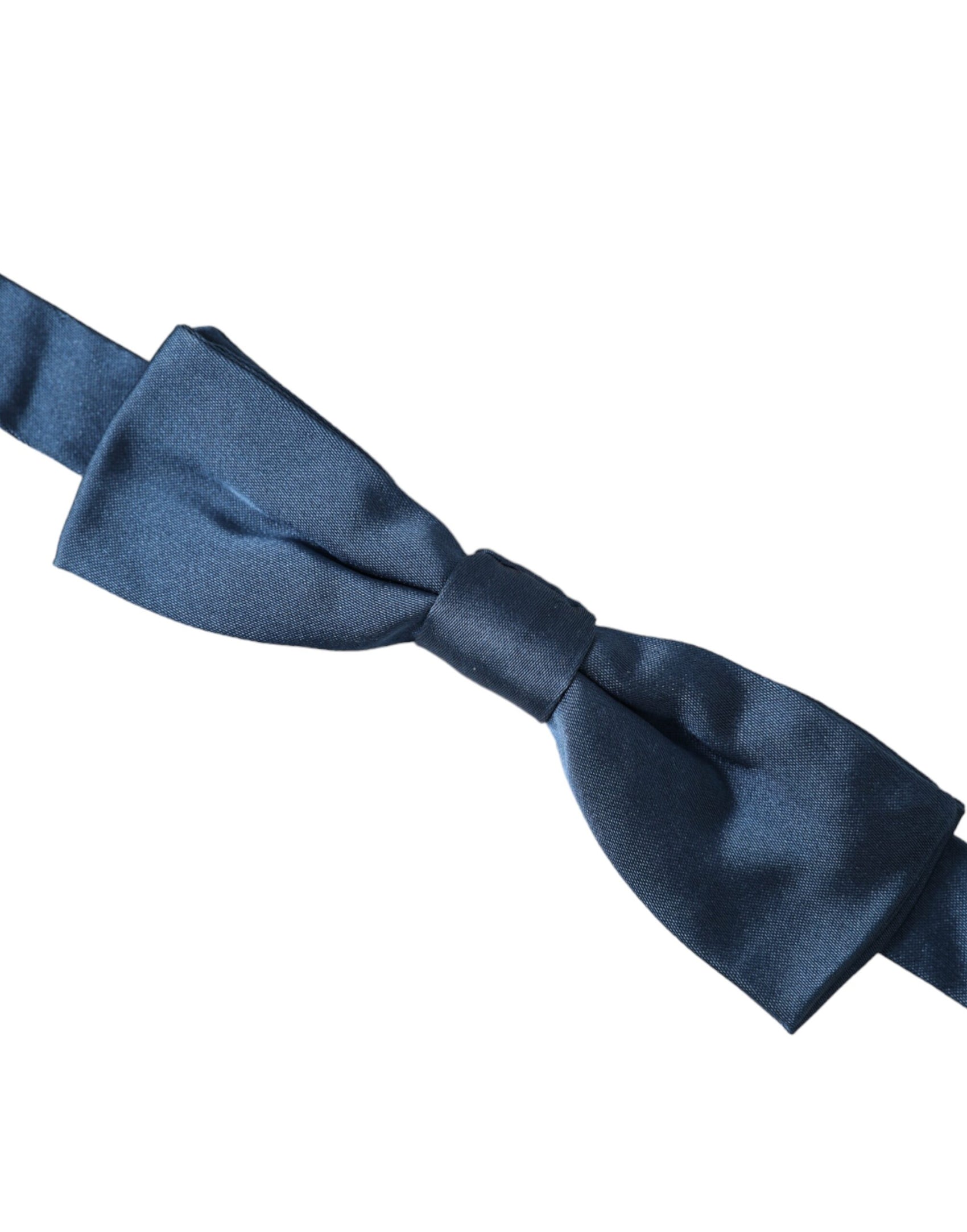 Papillon da uomo regolabile in raso di seta blu