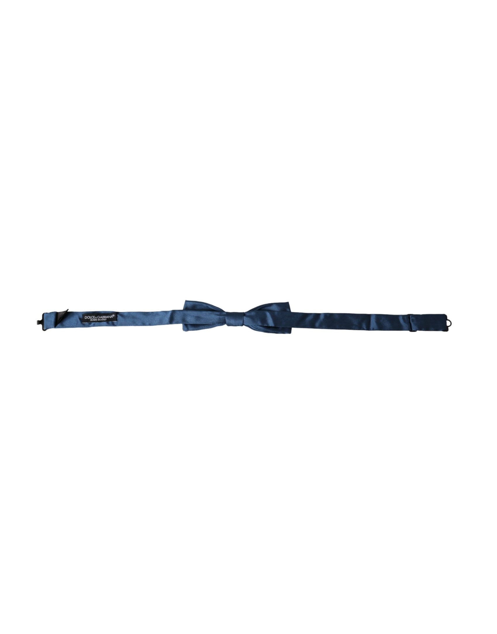 Papillon da uomo regolabile in raso di seta blu