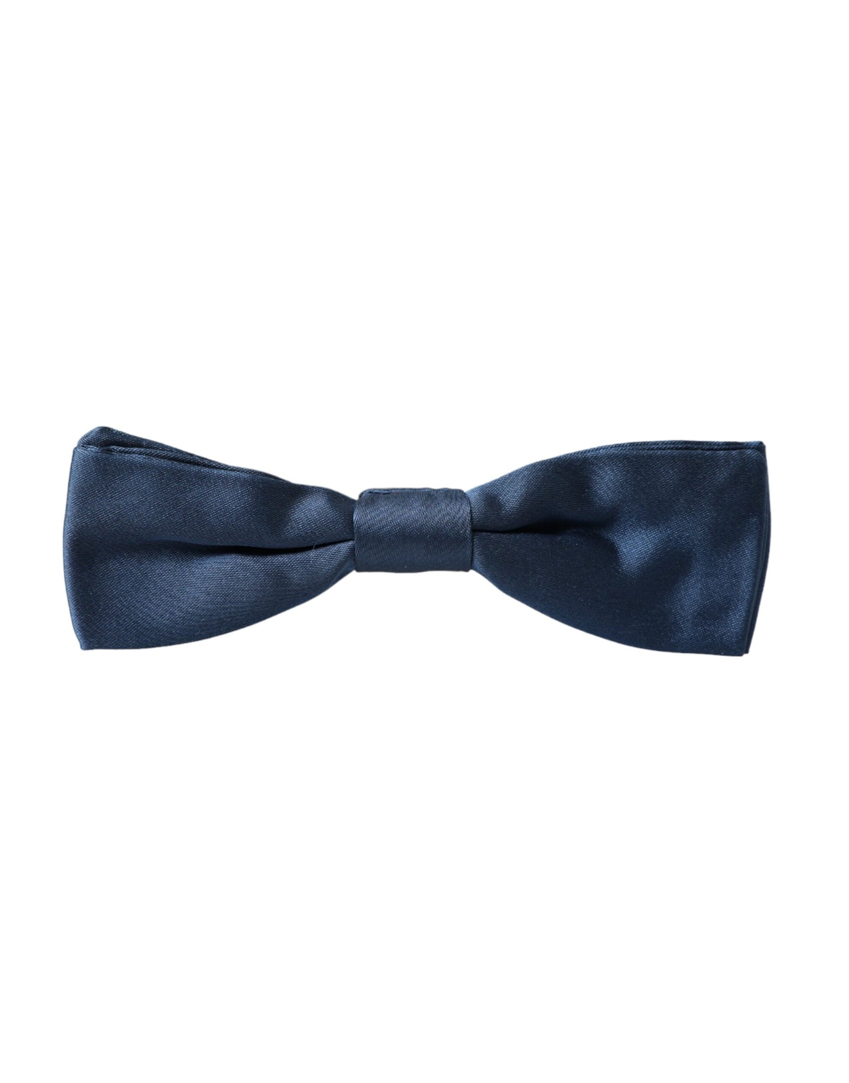 Papillon da uomo regolabile in raso di seta blu