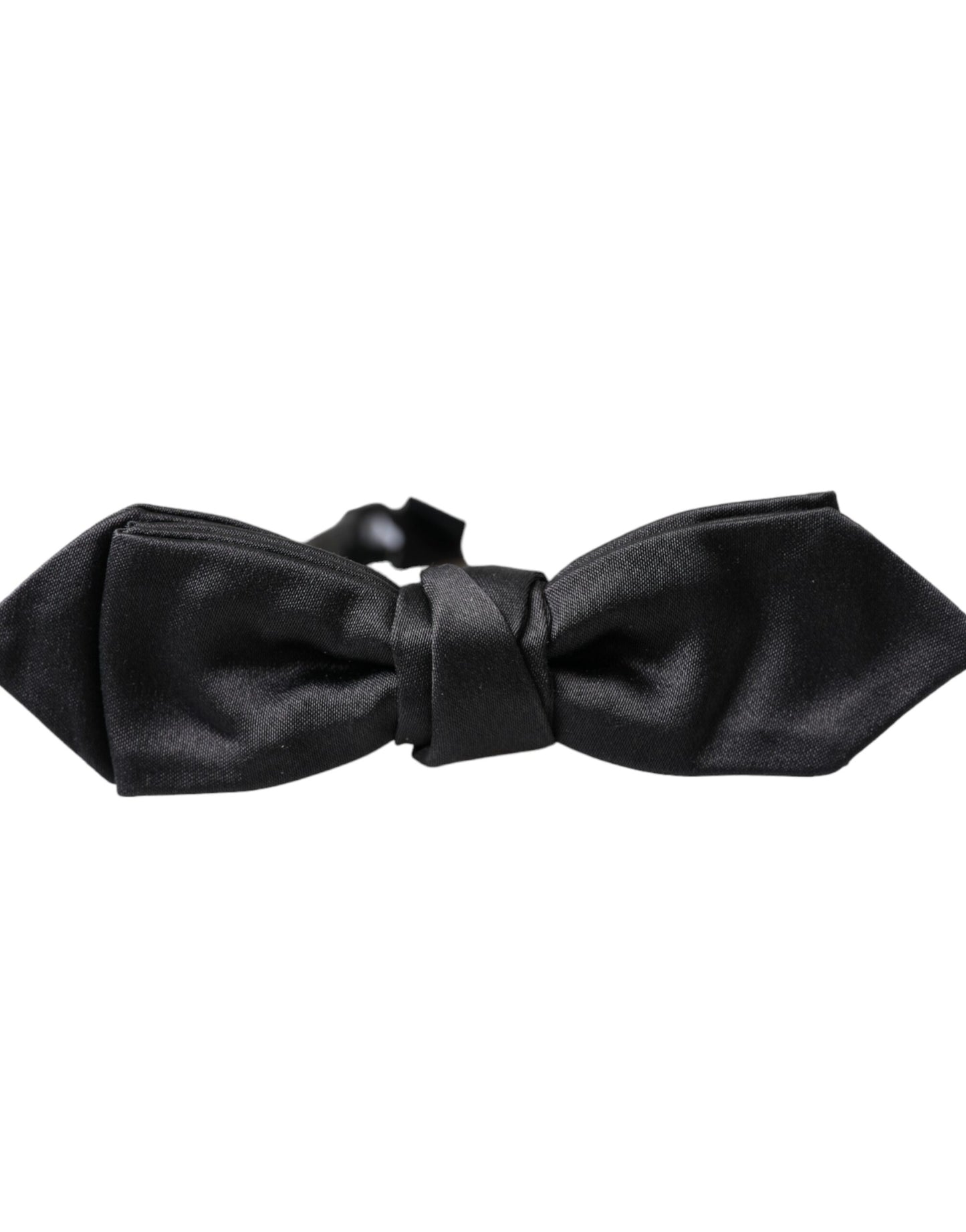 Papillon da uomo regolabile in raso di seta nero