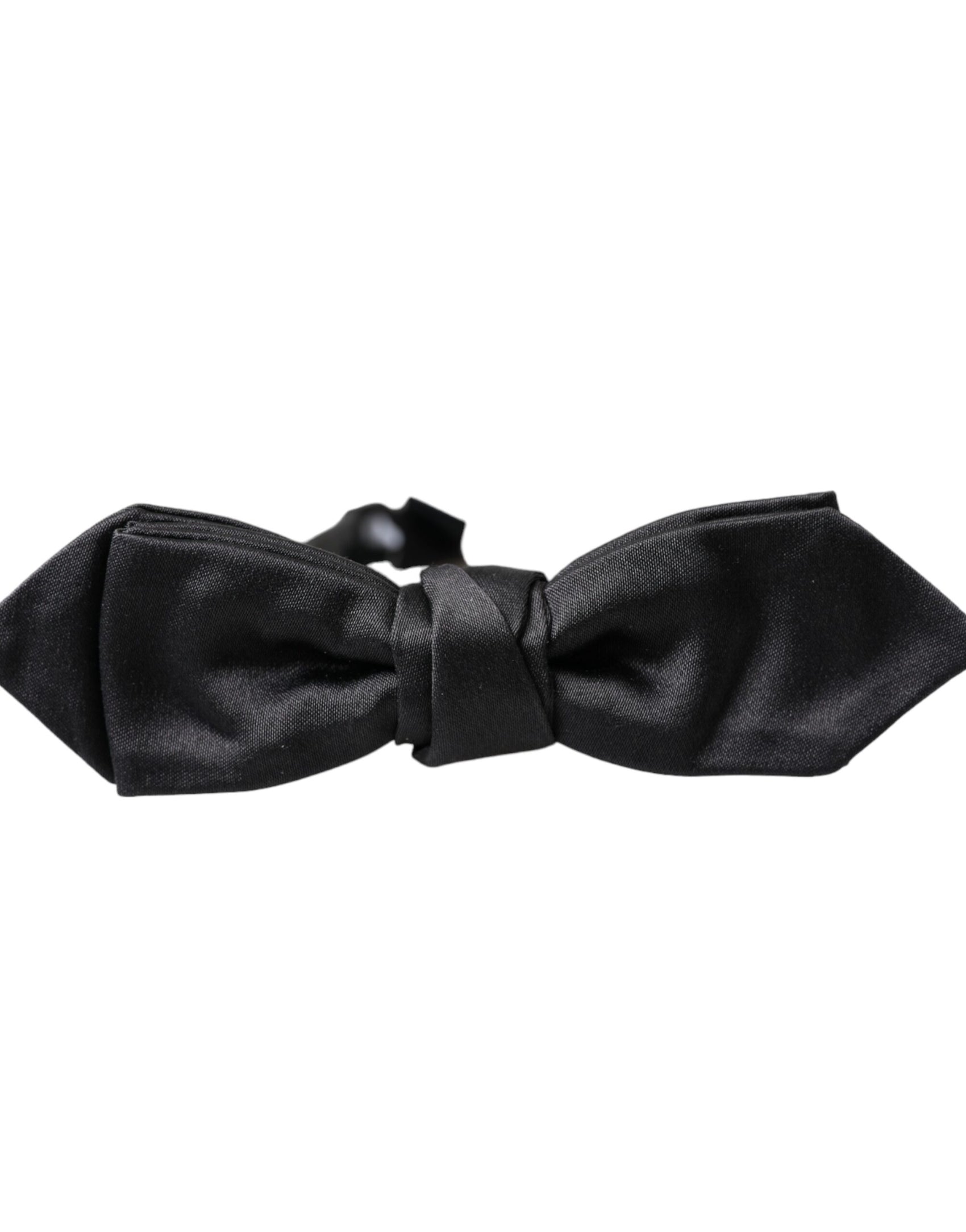 Papillon da uomo regolabile in raso di seta nero