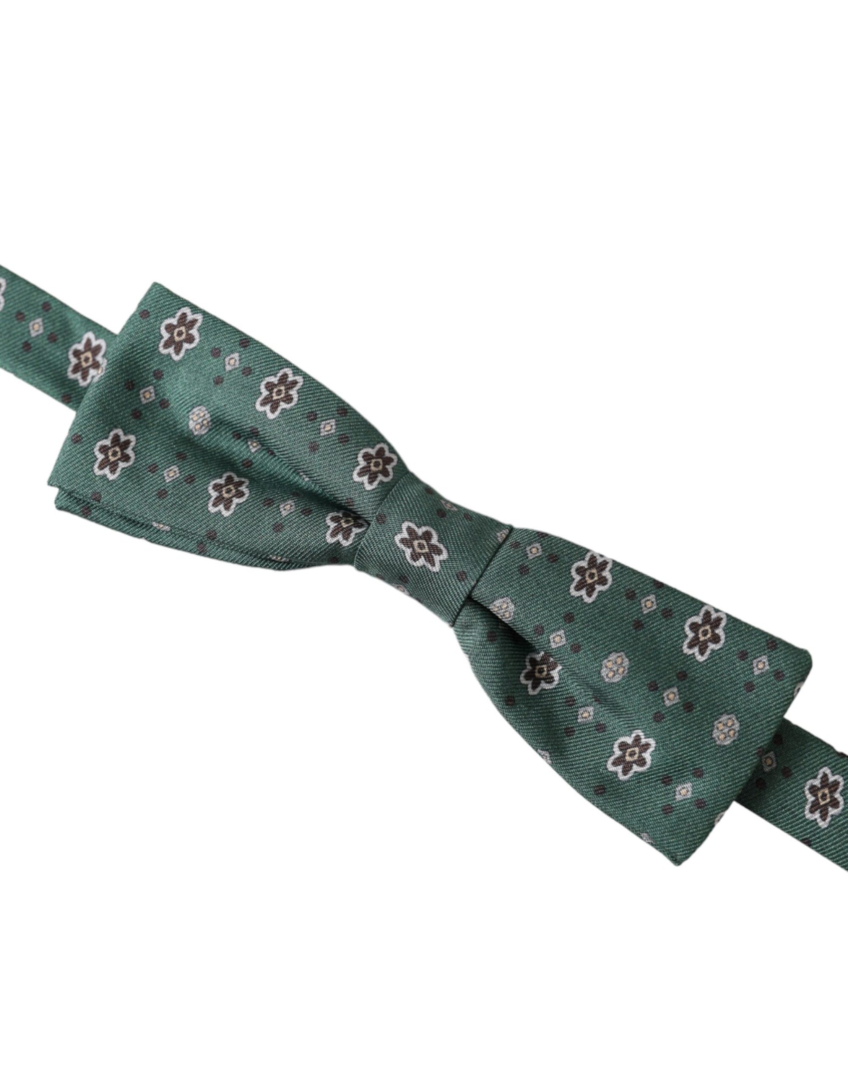 Papillon da uomo regolabile con motivo floreale verde menta