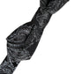 Papillon da uomo regolabile in jacquard di seta nera