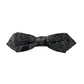 Papillon da uomo regolabile in jacquard di seta nera