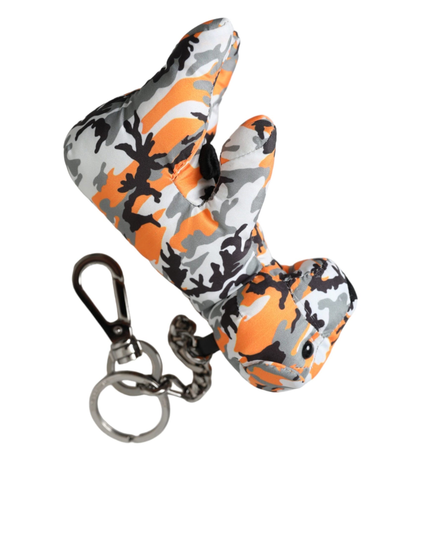 Portachiavi con silhouette di animale mimetico multicolore