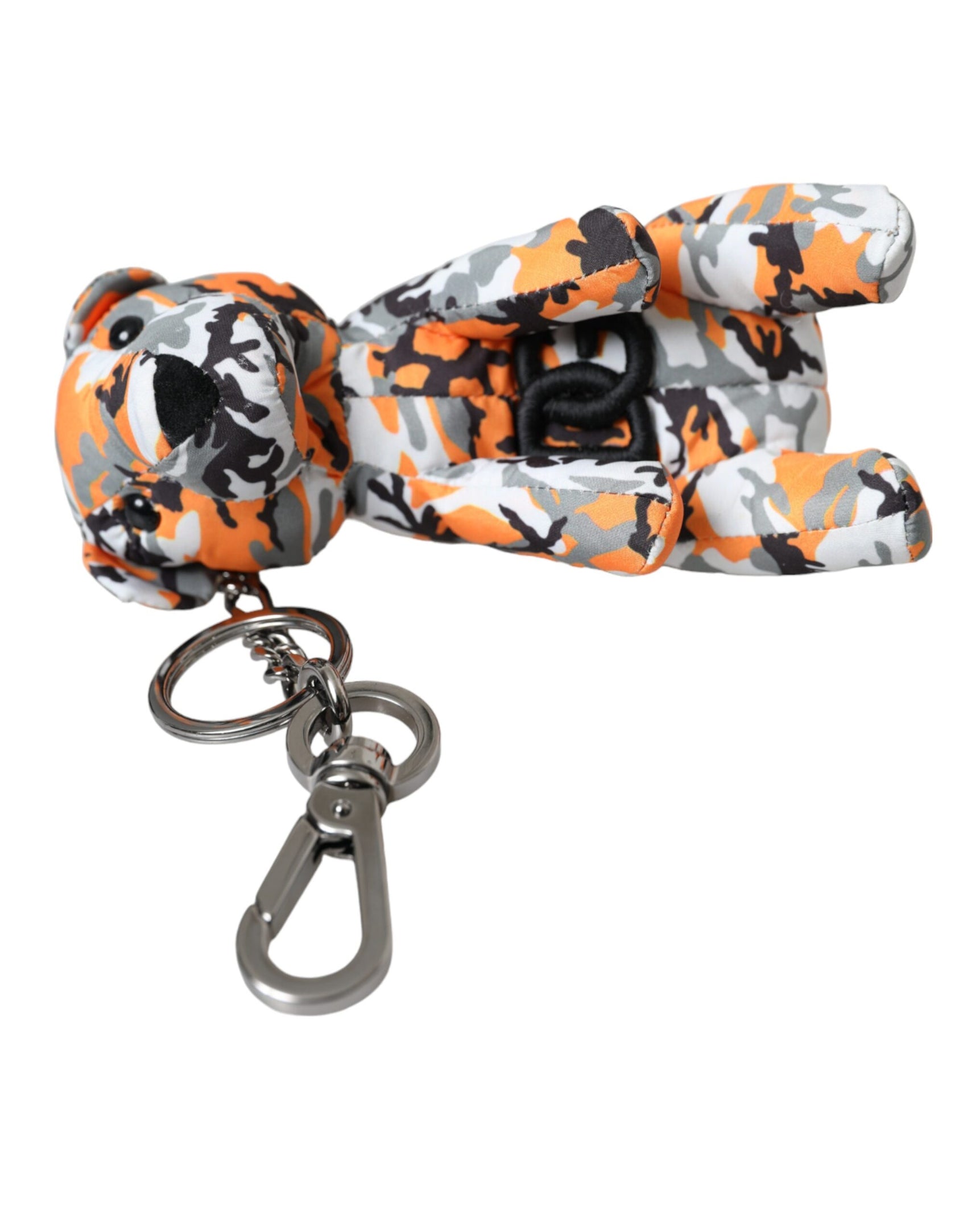 Portachiavi con silhouette di animale mimetico multicolore