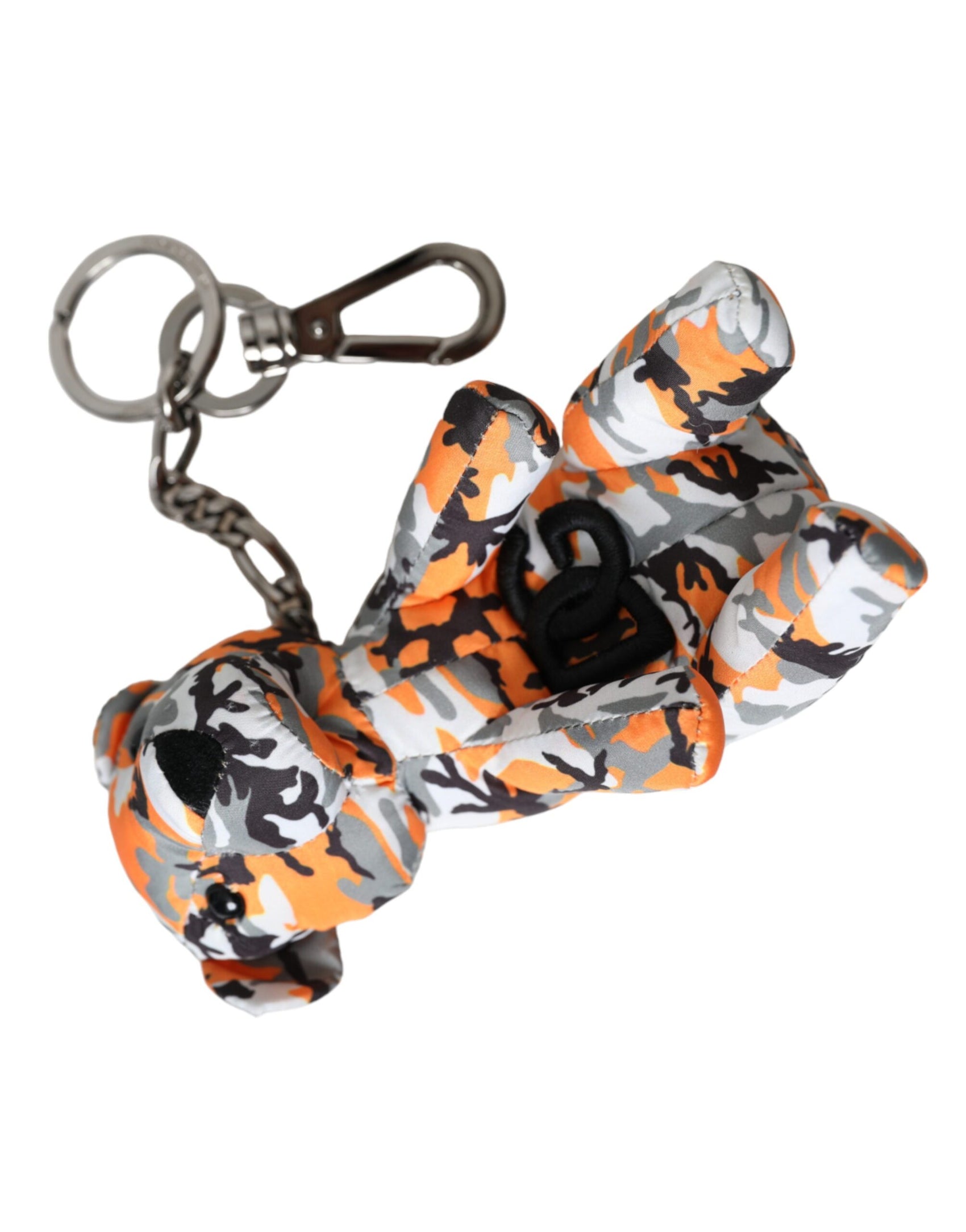 Portachiavi con silhouette di animale mimetico multicolore