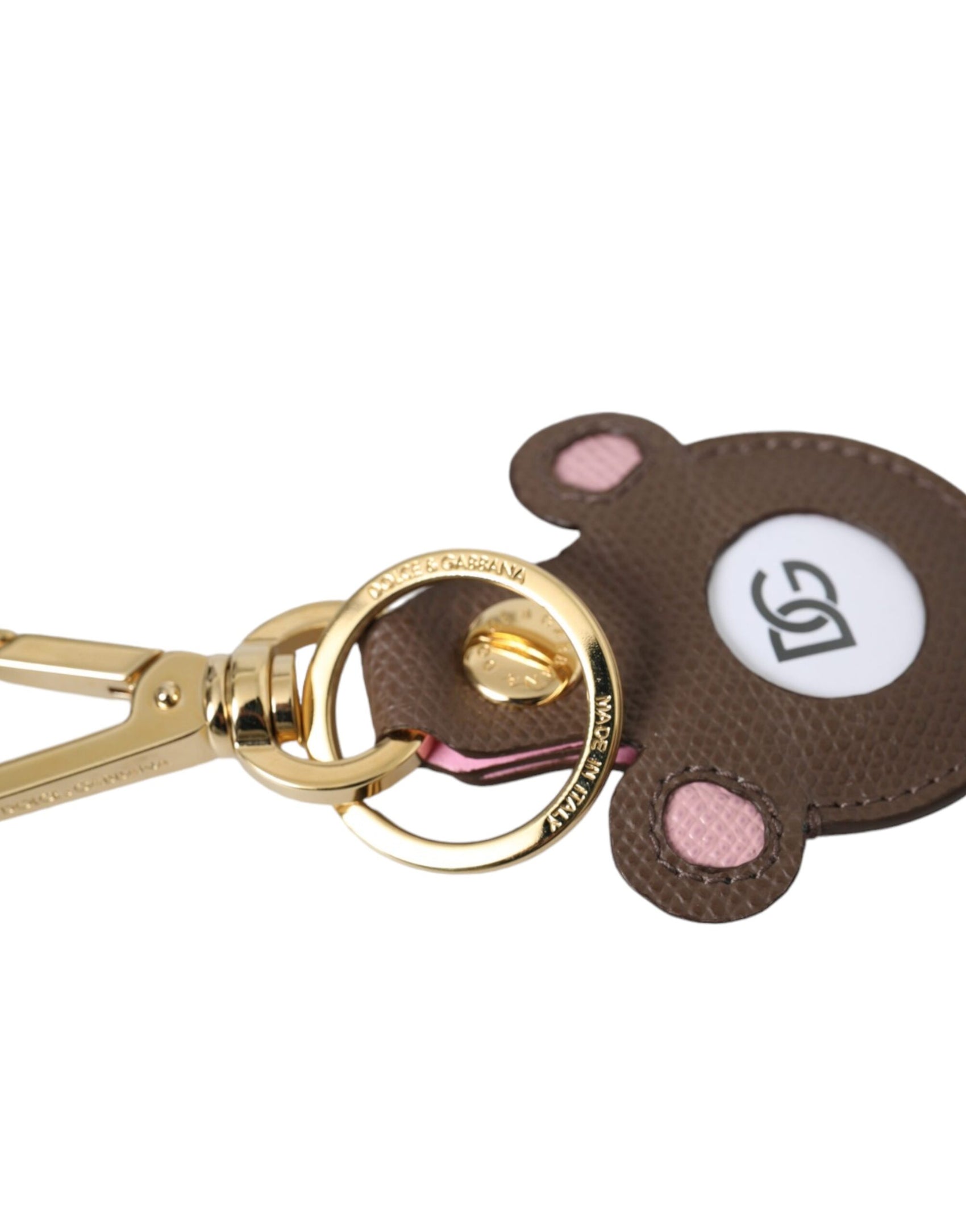 Portachiavi con logo DG in pelle di vitello Dauphine multicolore