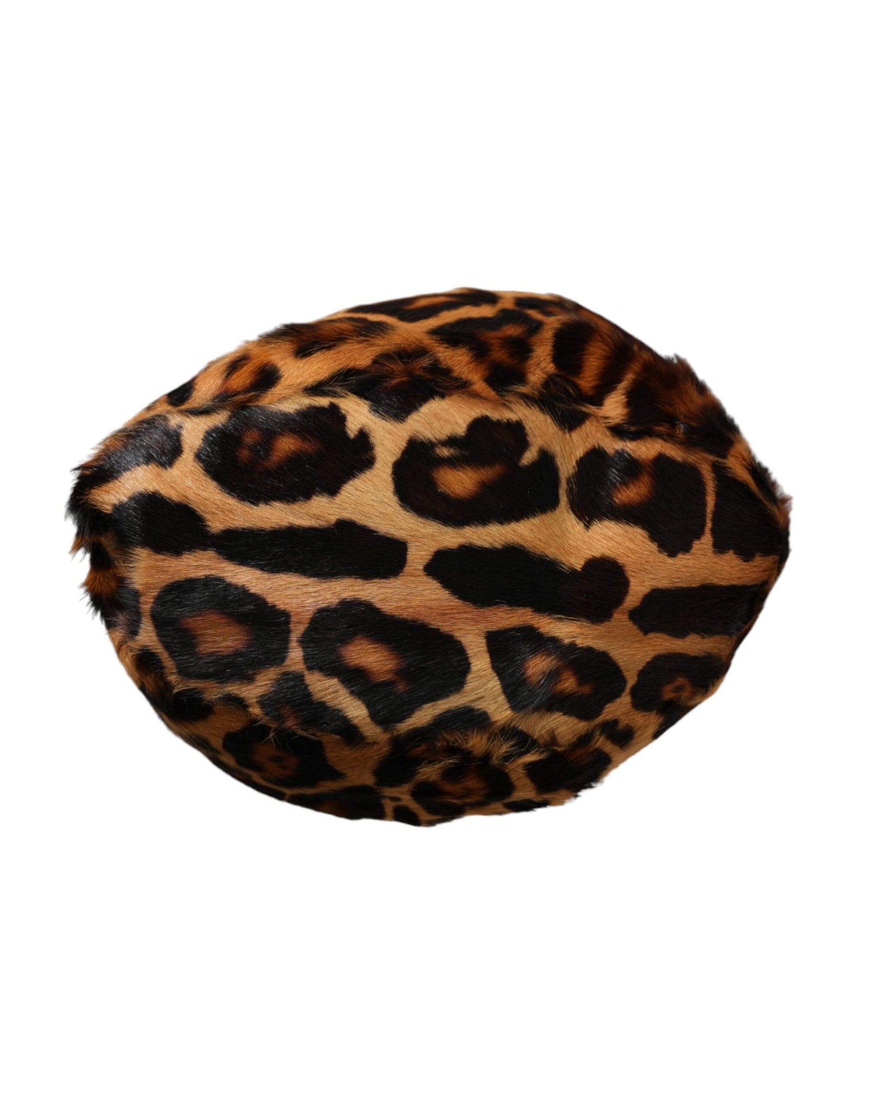 Brauner Leopardenfell-Bucket-Hut für Damen