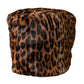 Brown Leopard Fur Women Bucket Hat