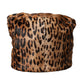 Brown Leopard Fur Women Bucket Hat