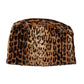 Brown Leopard Fur Women Bucket Hat