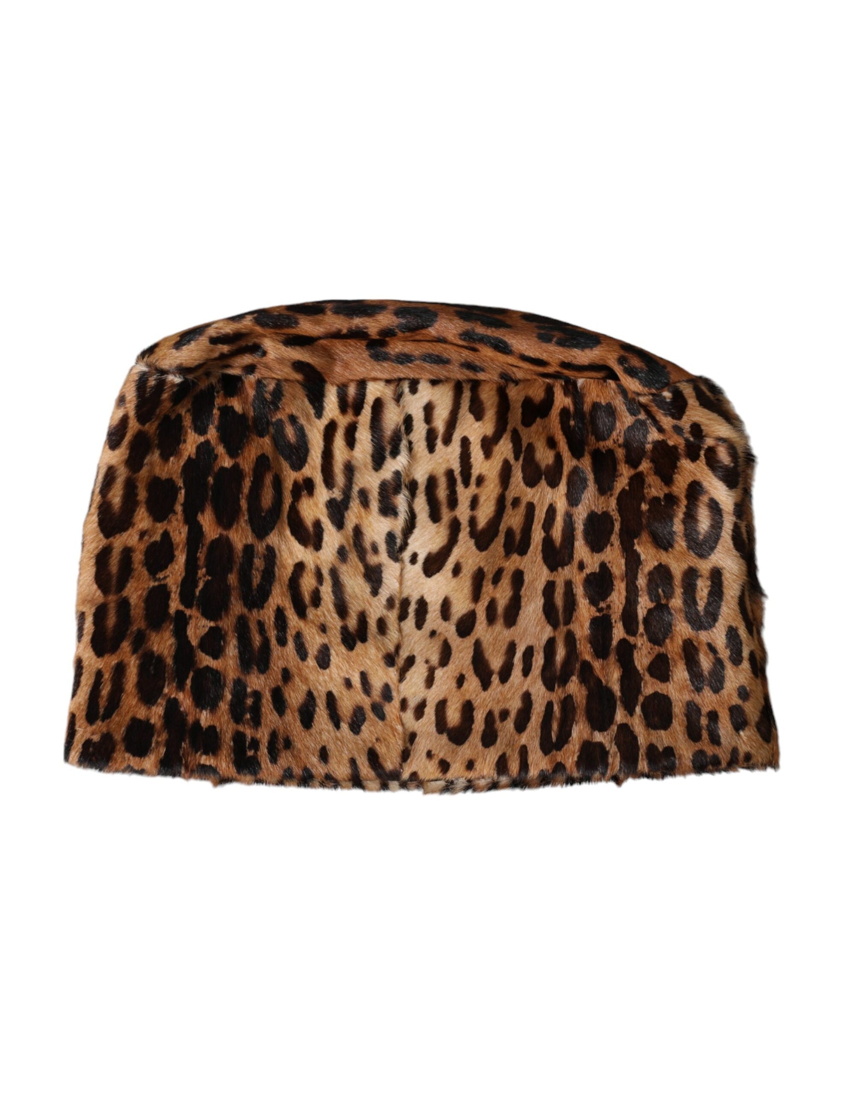 Brauner Leopardenfell-Bucket-Hut für Damen