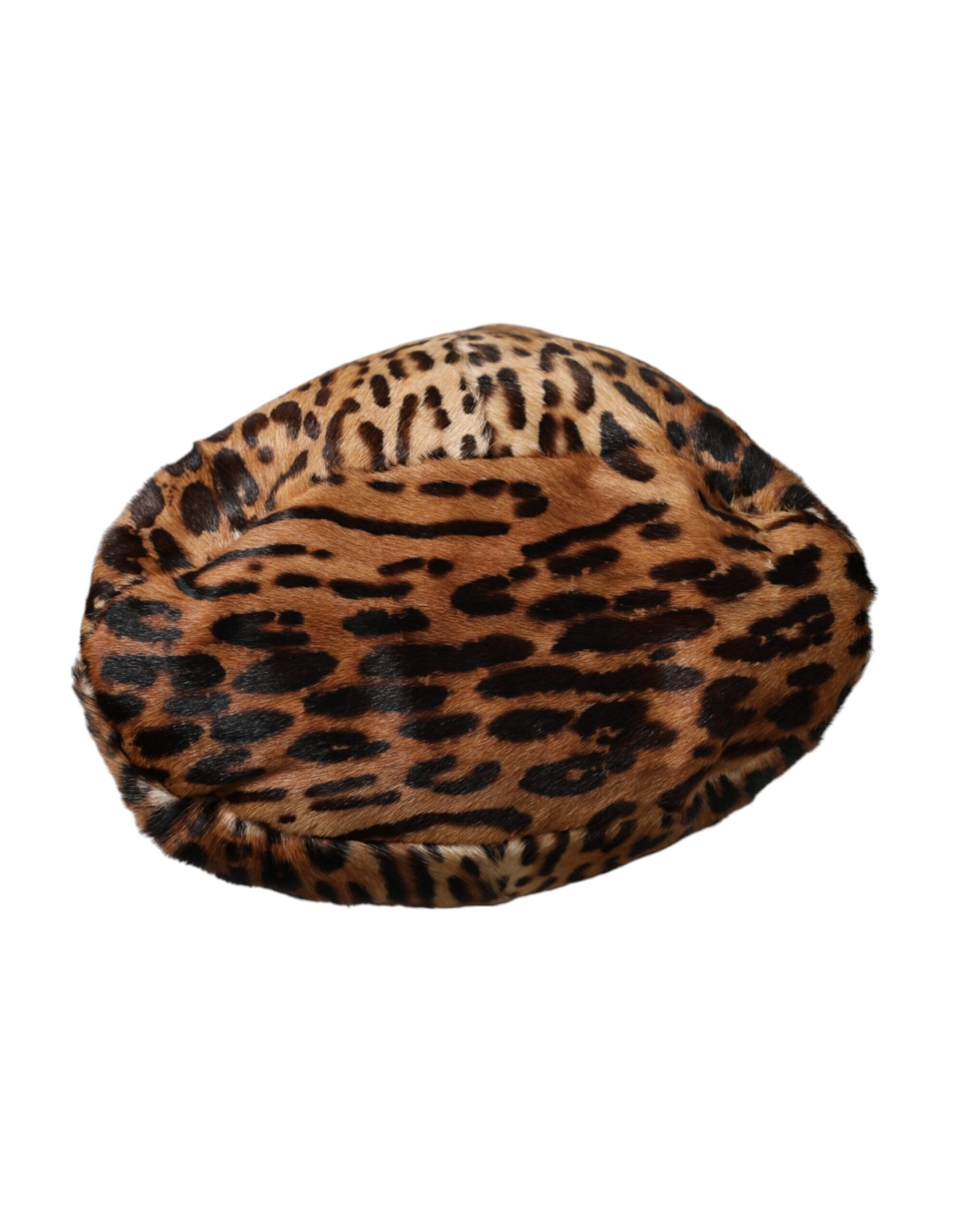 Brauner Leopardenfell-Bucket-Hut für Damen