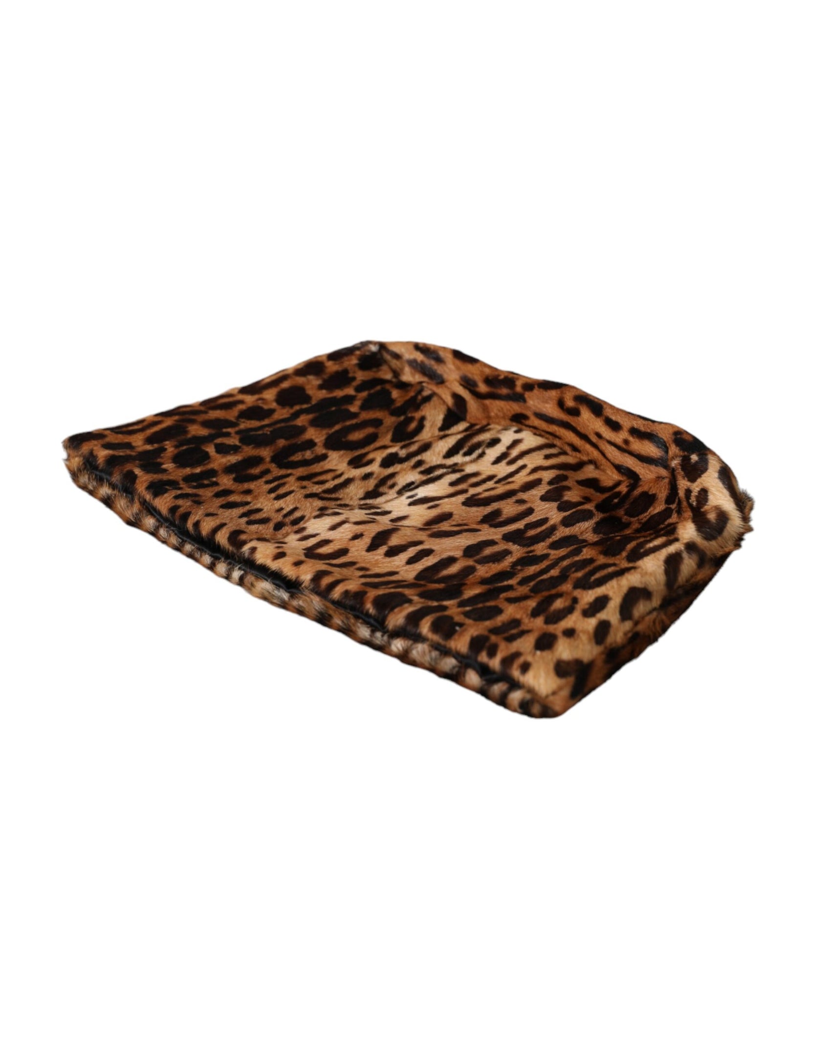 Brauner Leopardenfell-Bucket-Hut für Damen