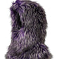 Purple Faux Fur Whole Head Wrap Hat