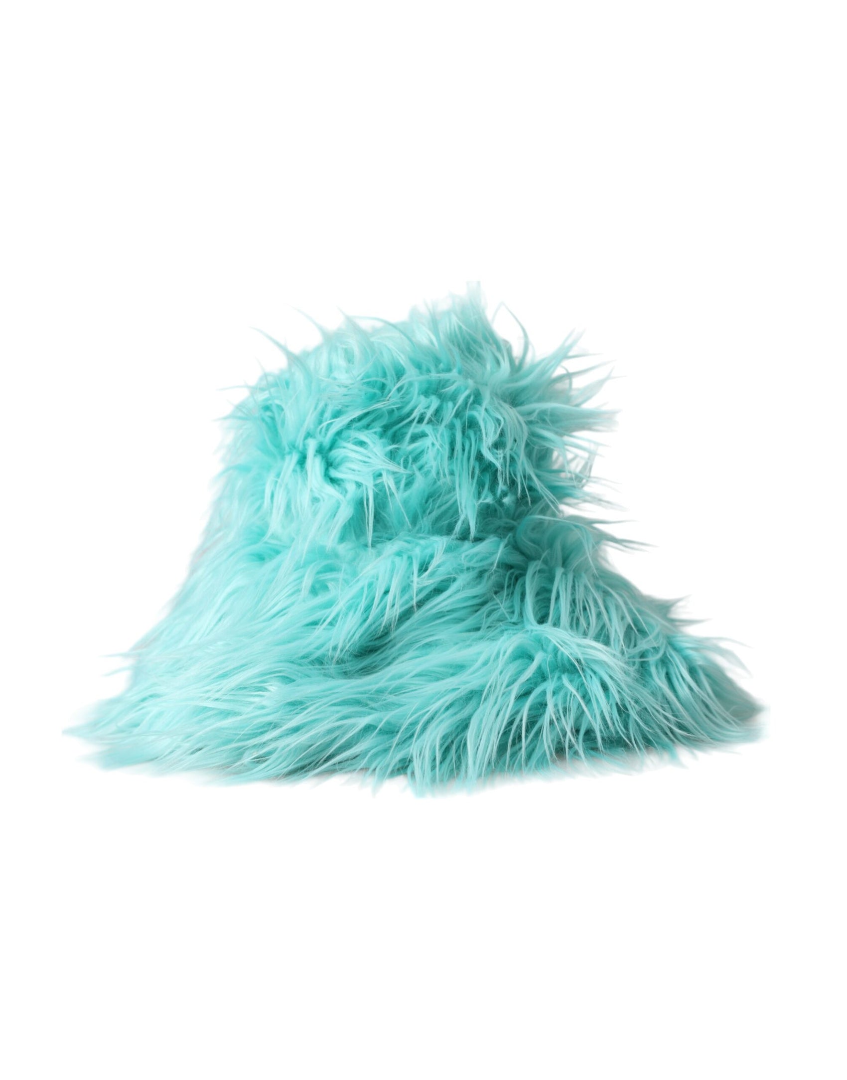 Mintgrüner Damen-Bucket-Hut aus Acrylfell
