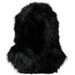 Black Faux Fur Whole Head Wrap Hat