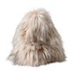 Beige Acrylic Fur Women Bucket Hat