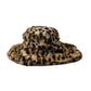 Brown Leopard Fur Women Bucket Hat