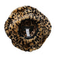 Brown Leopard Fur Women Bucket Hat