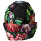 Black Floral Print Whole Head Wrap Hat