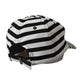 Black White Stripe Amore Heart Applique Baseball Hat