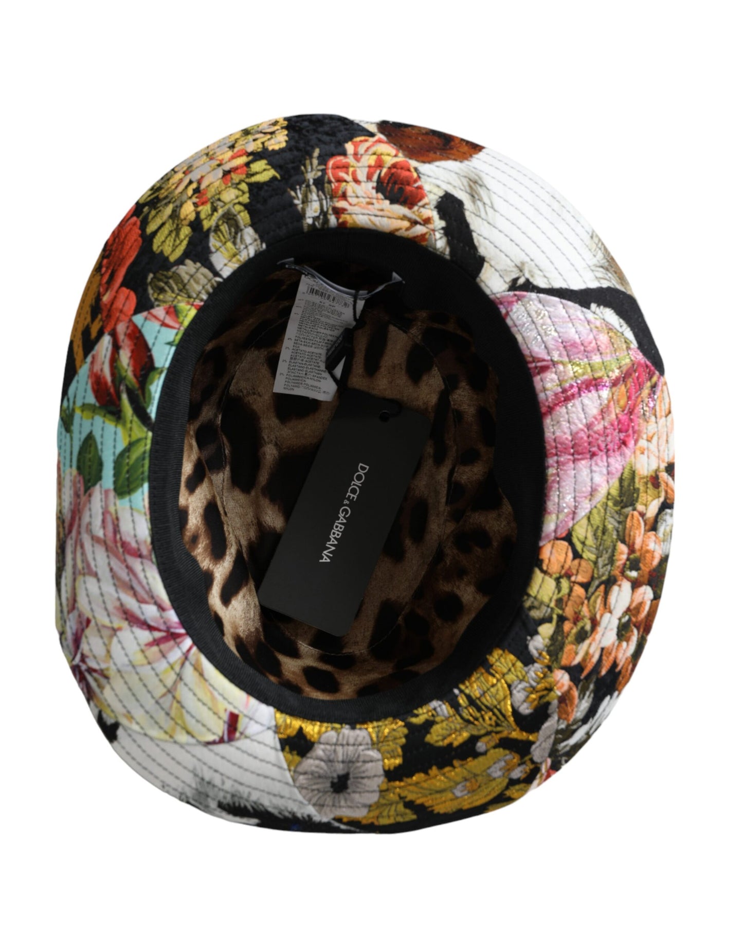 Cappello da donna a tesa larga Fedora patchwork multicolore