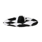 Black White Checkered Wide Brim Floppy Hat