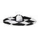 Black White Checkered Wide Brim Floppy Hat